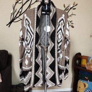 NWT Shop Wanna B Tie across sweater cardigan sz large